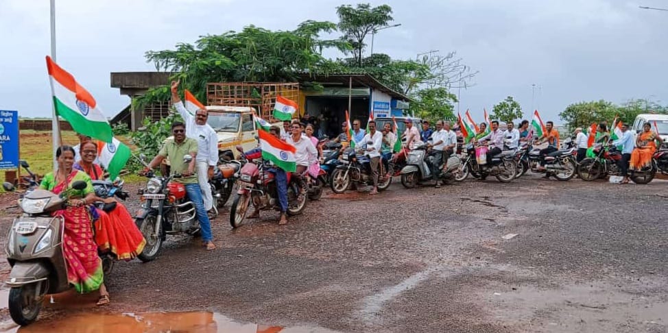 मुणगेत तिरंगा रॅलीला उत्स्फूर्त प्रतिसाद..!