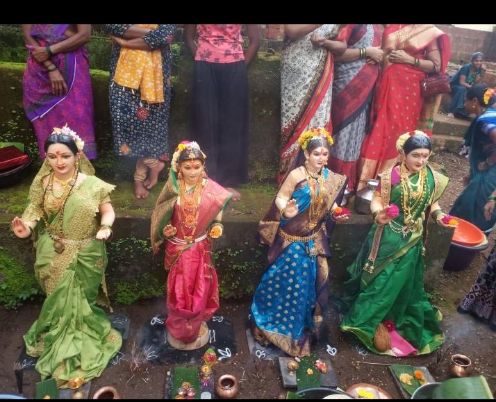 पळसंब येथे गौरी विसर्जन सोहळा संपन्न.