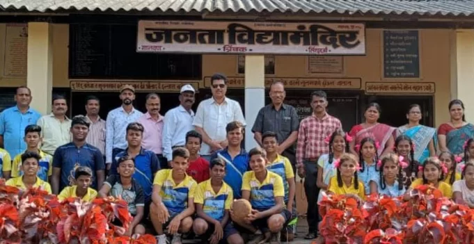 जिल्हा शालेय शूटिंग बाॅल स्पर्धेत त्रिंबक हायस्कूलचे  यश..!