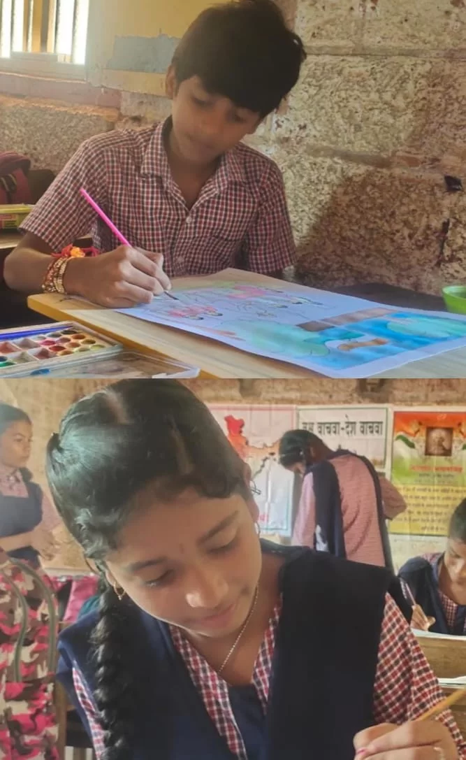 शिरगांव हायस्कूलचे विद्यार्थी वरद गोठणकर व प्रियांका परब यांची राज्यस्तरीय चित्रकला स्पर्धेसाठी निवड..