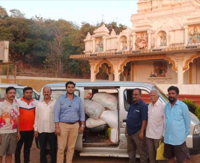 बांदिवडेतील श्री.पावणाई भगवती देवीच्या गोंधळ उत्सवातील दान संविता आश्रमाला मदत म्हणून सुपूर्त.