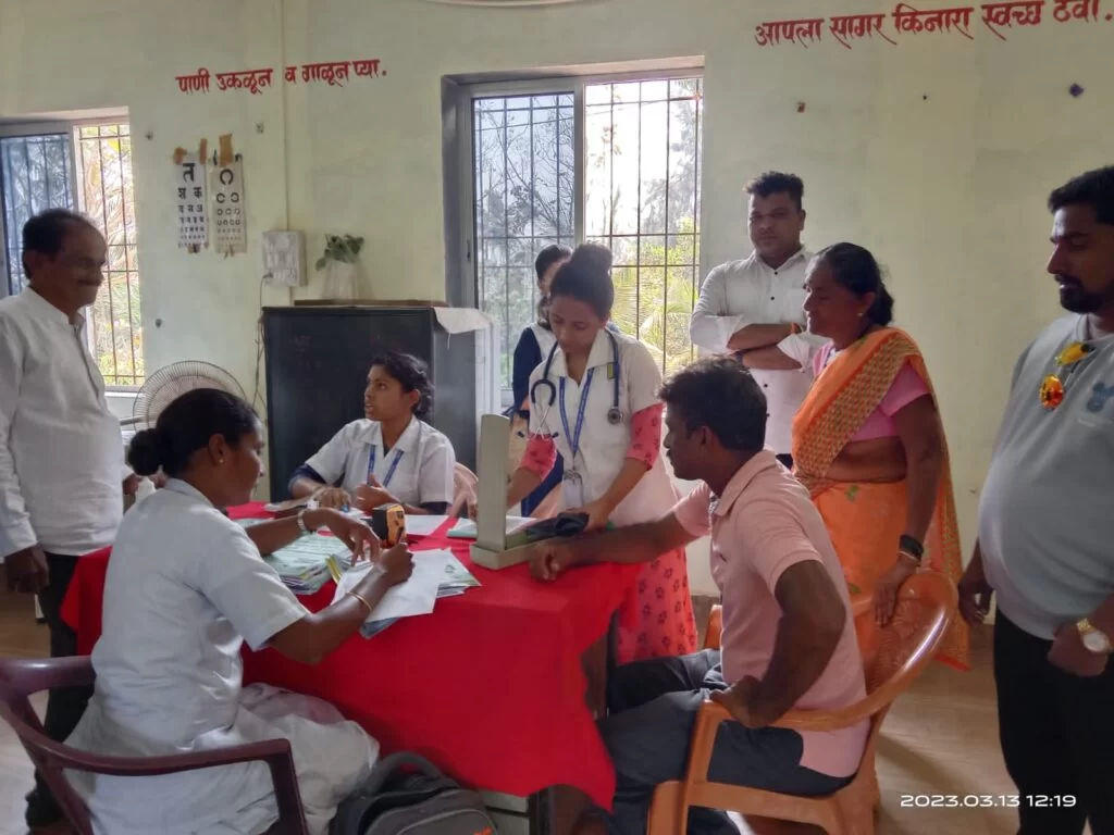 तोंडवळीत  मोफत आरोग्य तपासणी शिबीरात ५० व्यक्तिंची झाली तपासणी…!
