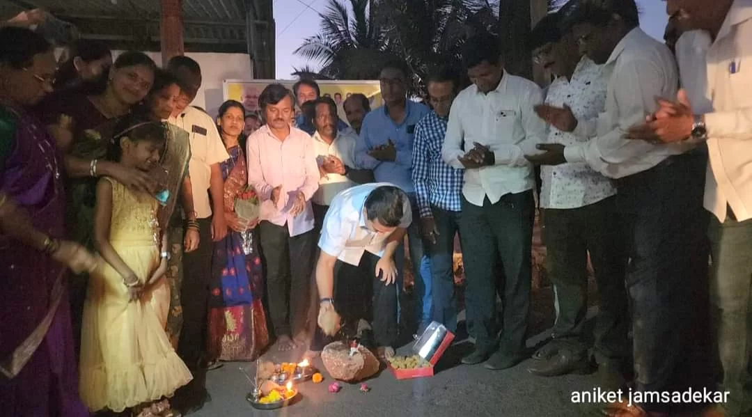 आमदार नितेश राणे यांच्या हस्ते तळेबाजार वाघोटण रस्त्याचे भूमिपूजन संपन्न ; ४ कोटींचा निधी मंजूर करून केली आश्वासन पूर्ती.
