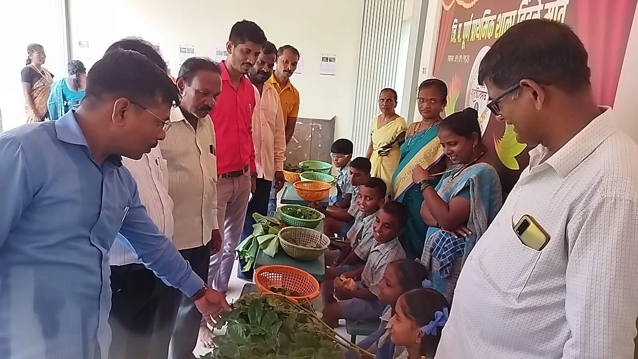 हिंदळे - मोर्वे शाळेत रानभाज्यांचे प्रदर्शन उपक्रम संपन्न.