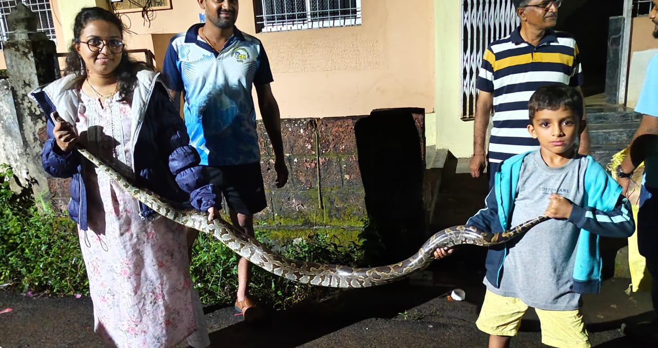 भरवस्तीतील घरात शिरला अजस्त्र अजगर..!