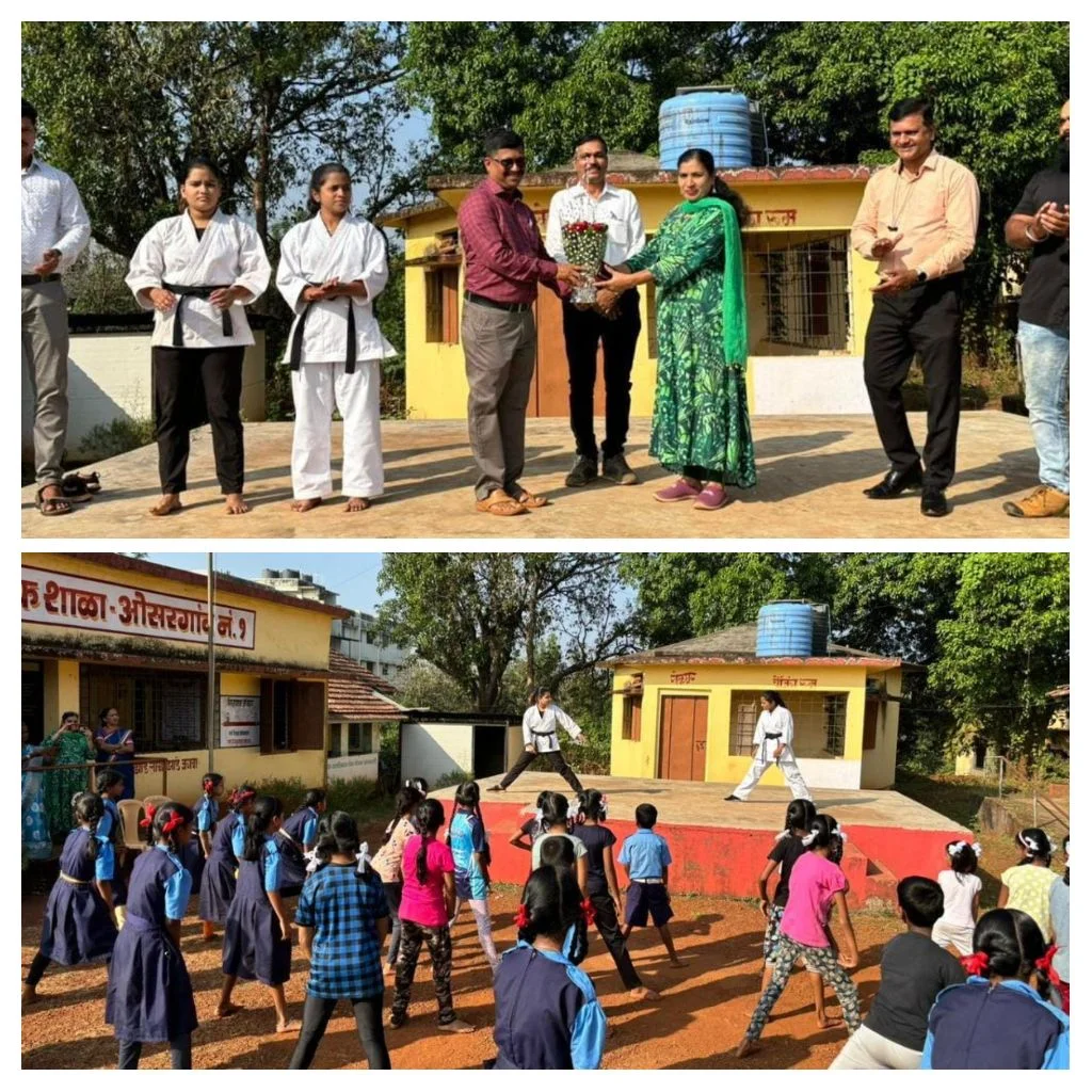 ओसरगांव प्रशालेत आत्मरक्षा प्रशिक्षण कार्यक्रमाचा शुभारंभ.