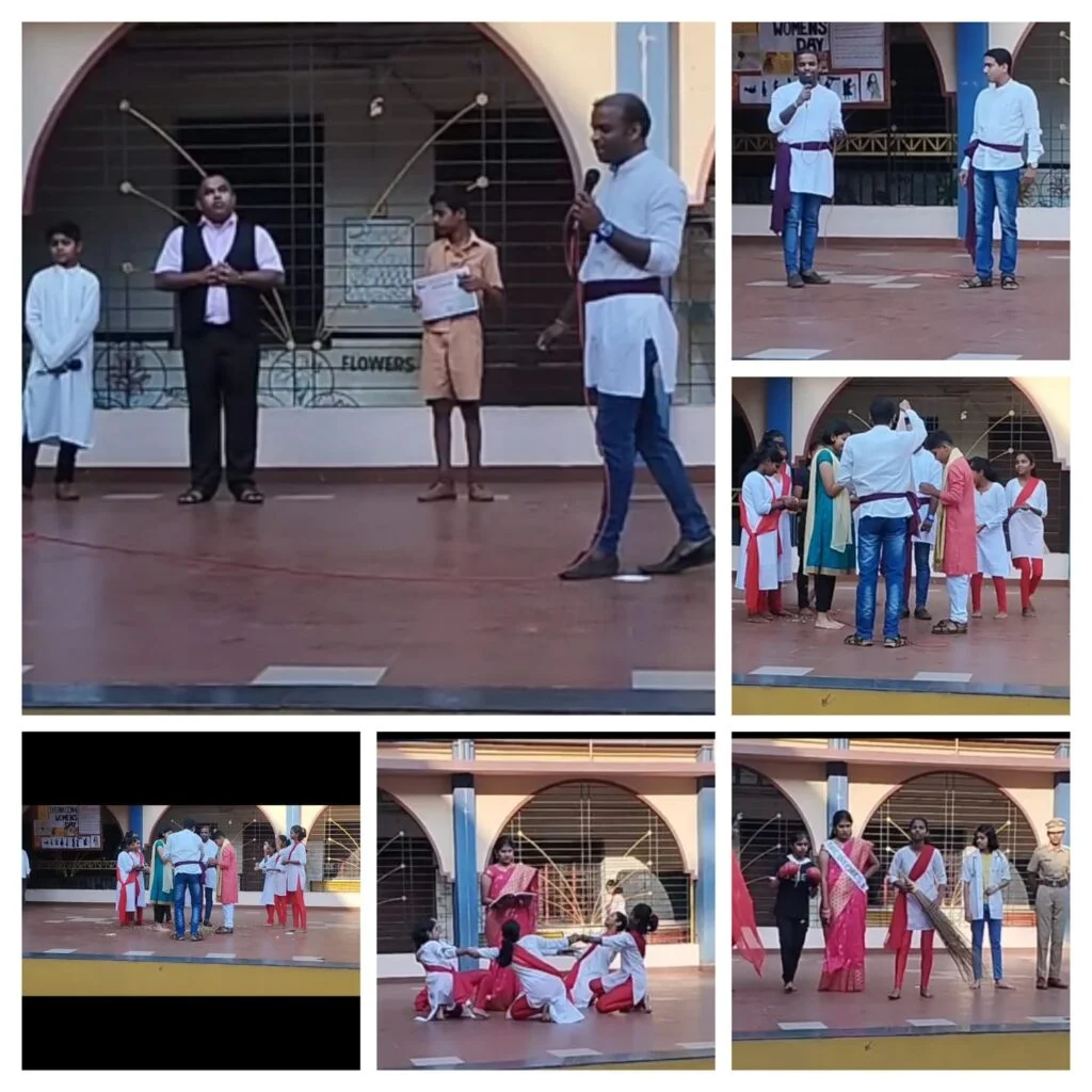 रोझरी इंग्लिश स्कूलमध्ये महिला दिनानिमित्त विविध कार्यक्रम संपन्न ; मुख्याध्यापक फादर ऑल्वीन गोन्साल्वीस यांच्यासह पुरुष कर्मचारी वृंदाने सादर केलेले प्रहसन ठरले विशेष..!