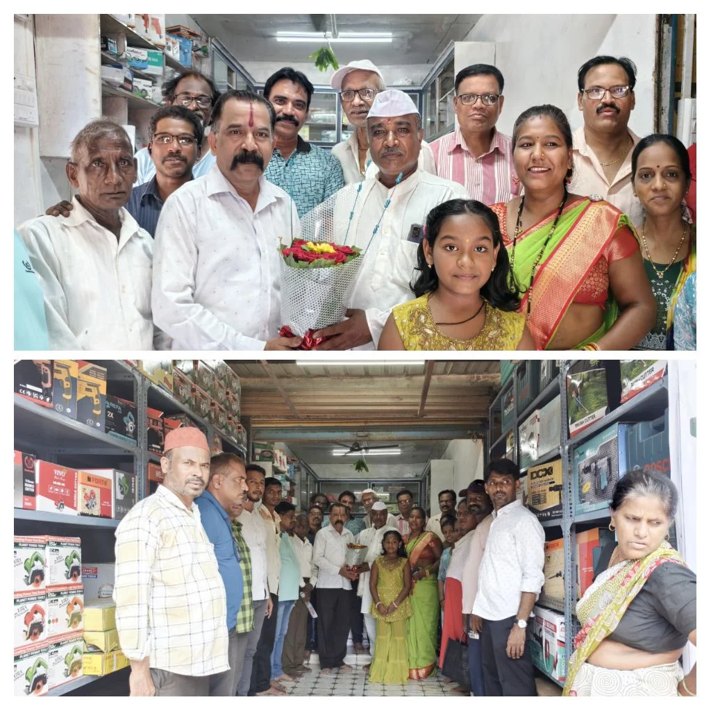 तेजस सेल्स ॲन्ड सर्व्हिसेसच्या दुसर्या शाखेचा शुभारंभ ; माऊली मित्रमंडळाचे संस्थापक अध्यक्ष राजेंद्र मनोहर पेडणेकर व सहकारी यांनी दिल्या शुभेच्छा.