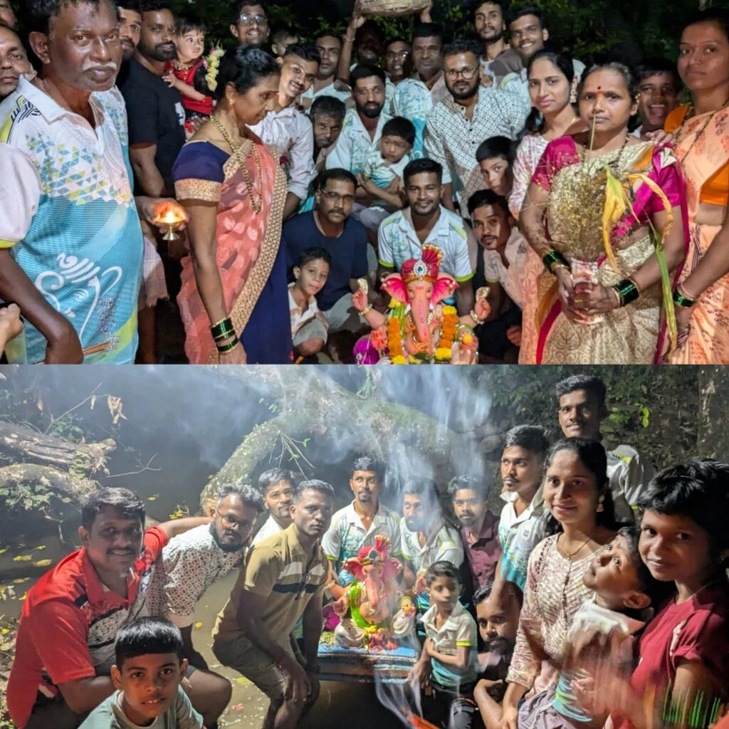 अकरा दिवसांच्या गणपती बाप्पांचे विसर्जन.