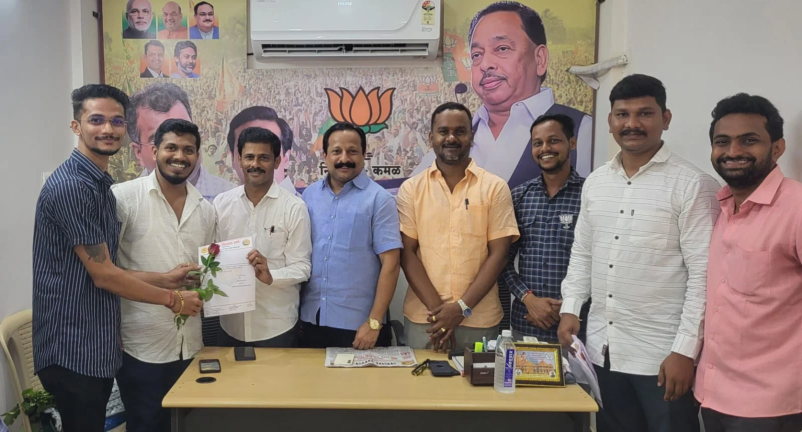 भाजपा युवामोर्चा कणकवली शहर चिटणीसपदी अवधुत तळगांवकर.