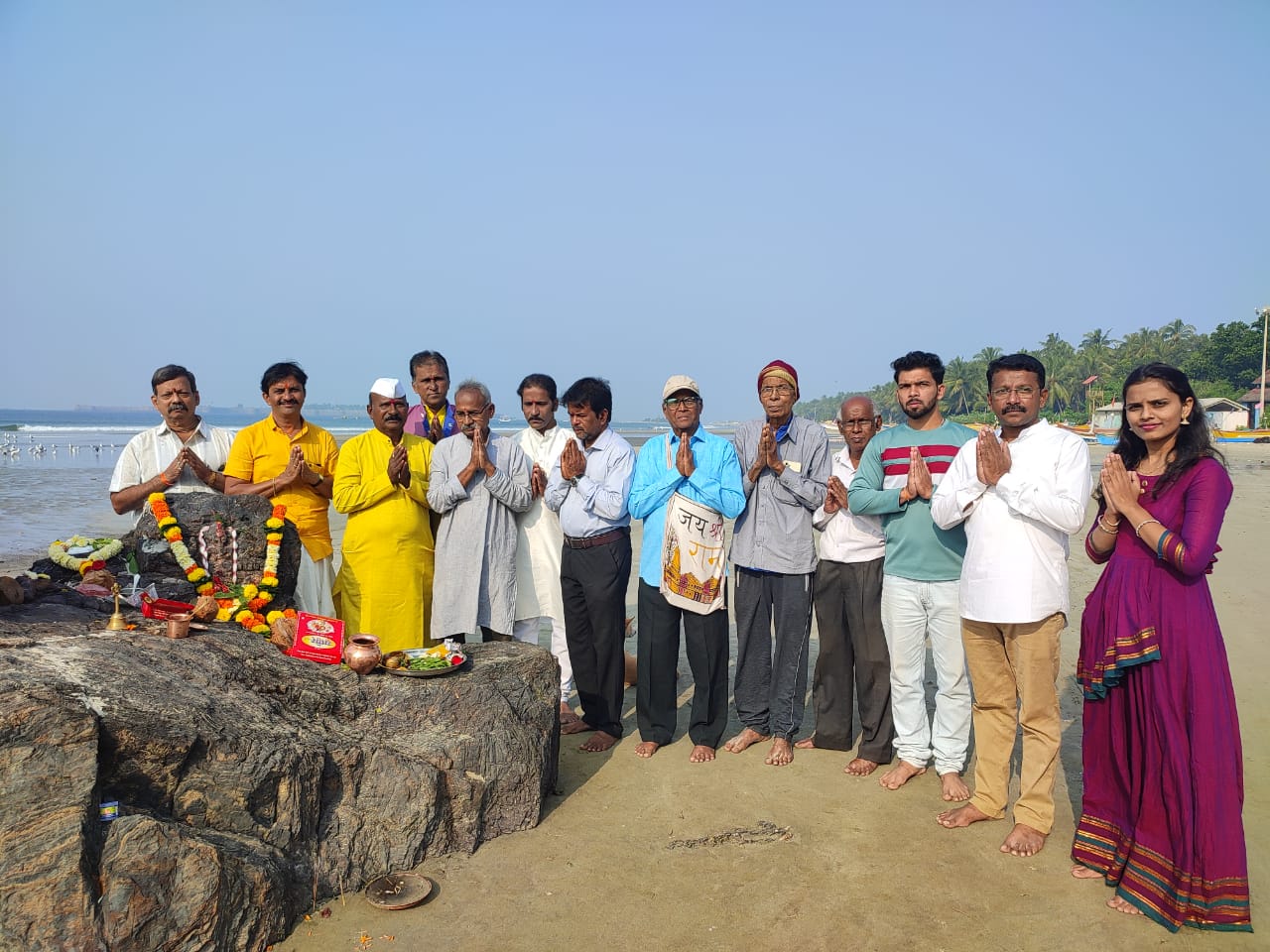 श्री क्षेत्र मोरयाचा धोंडा येथे किल्ले सिंधुदुर्ग पायाभरणी दिन सोहळा.