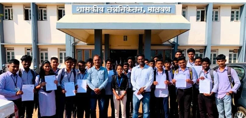 मालवण पॉलिटेक्निकच्या ९० विद्यार्थ्यांना नामांकित कंपन्यांमध्ये प्लेसमेंट.