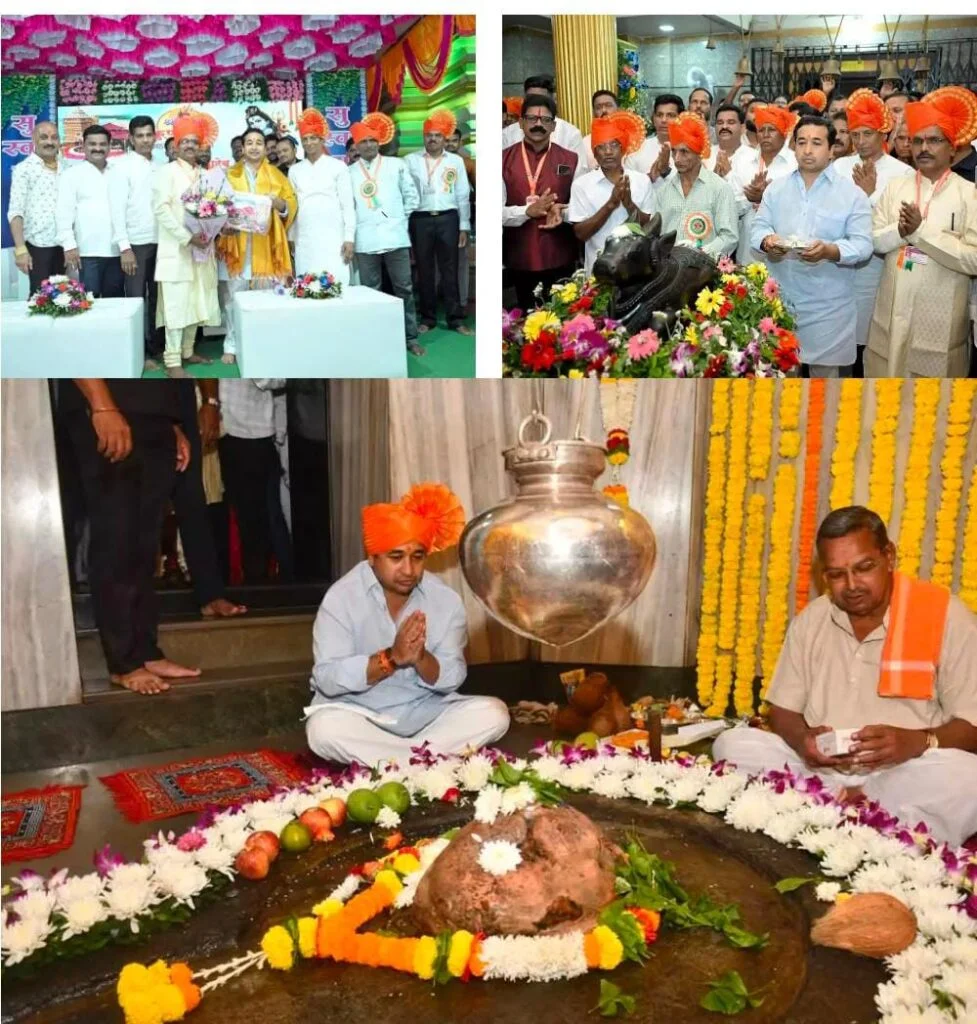 श्री क्षेत्र कुणकेश्वर येथे पालकमंत्री नितेश राणे यांच्या हस्ते प्रथम शासकीय पूजन.