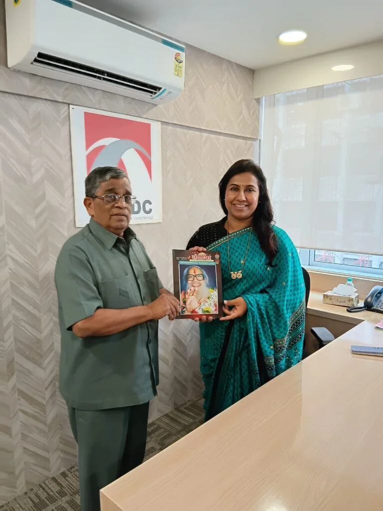 राज्यमंत्री मेघना साकोरे - बोर्डिकर यांची श्रीकांत सावंत यांनी घेतली सदिच्छा भेट.