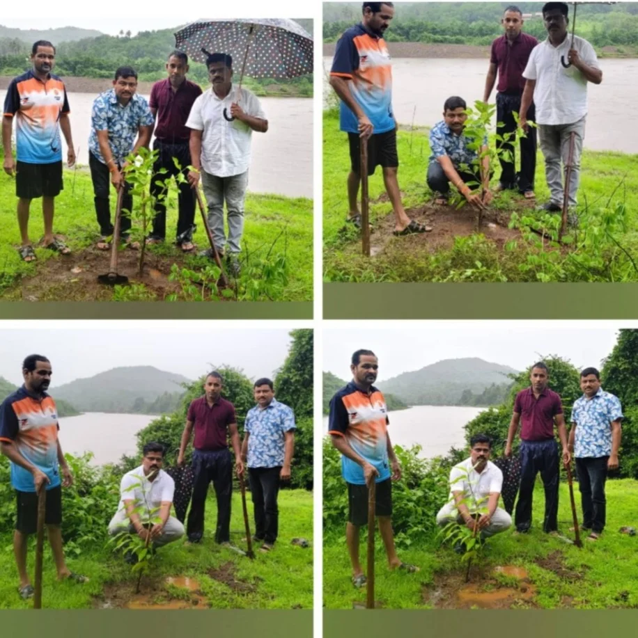 मंत्री नितेश राणे यांच्या वाढदिवसानिमित्त खारेपाटण येथे शिवसेनेच्या वतीने वृक्षारोपण.