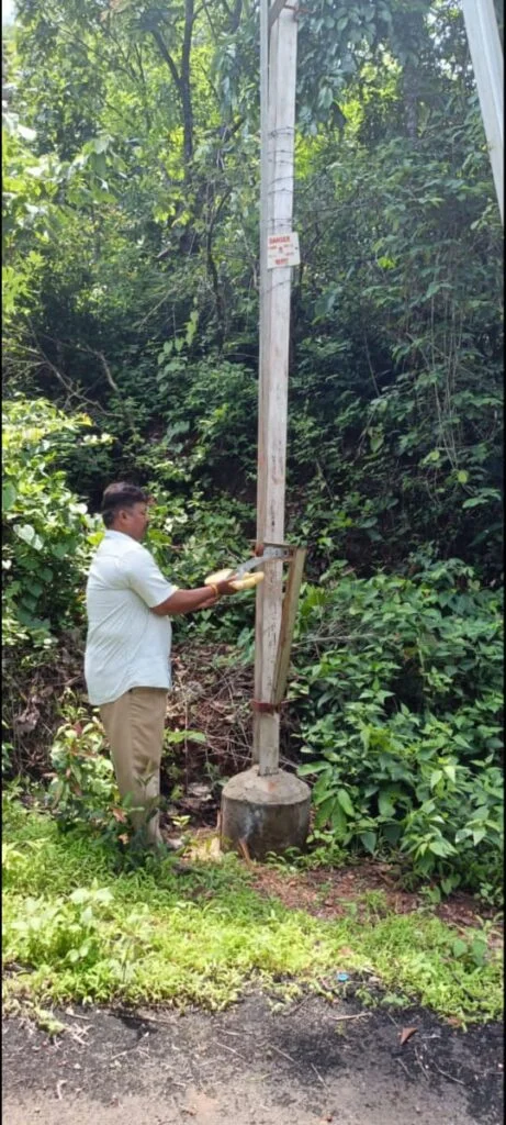 चिपी ते कवठी 11 KV लाईनचे काम पूर्ण.