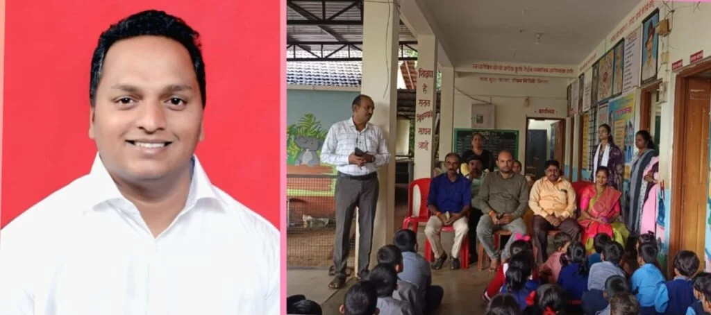 युवासेनेच्या वतीने कलमठ बाजारपेठ शाळेत 'मराठी विजय दिवस' साजरा.
