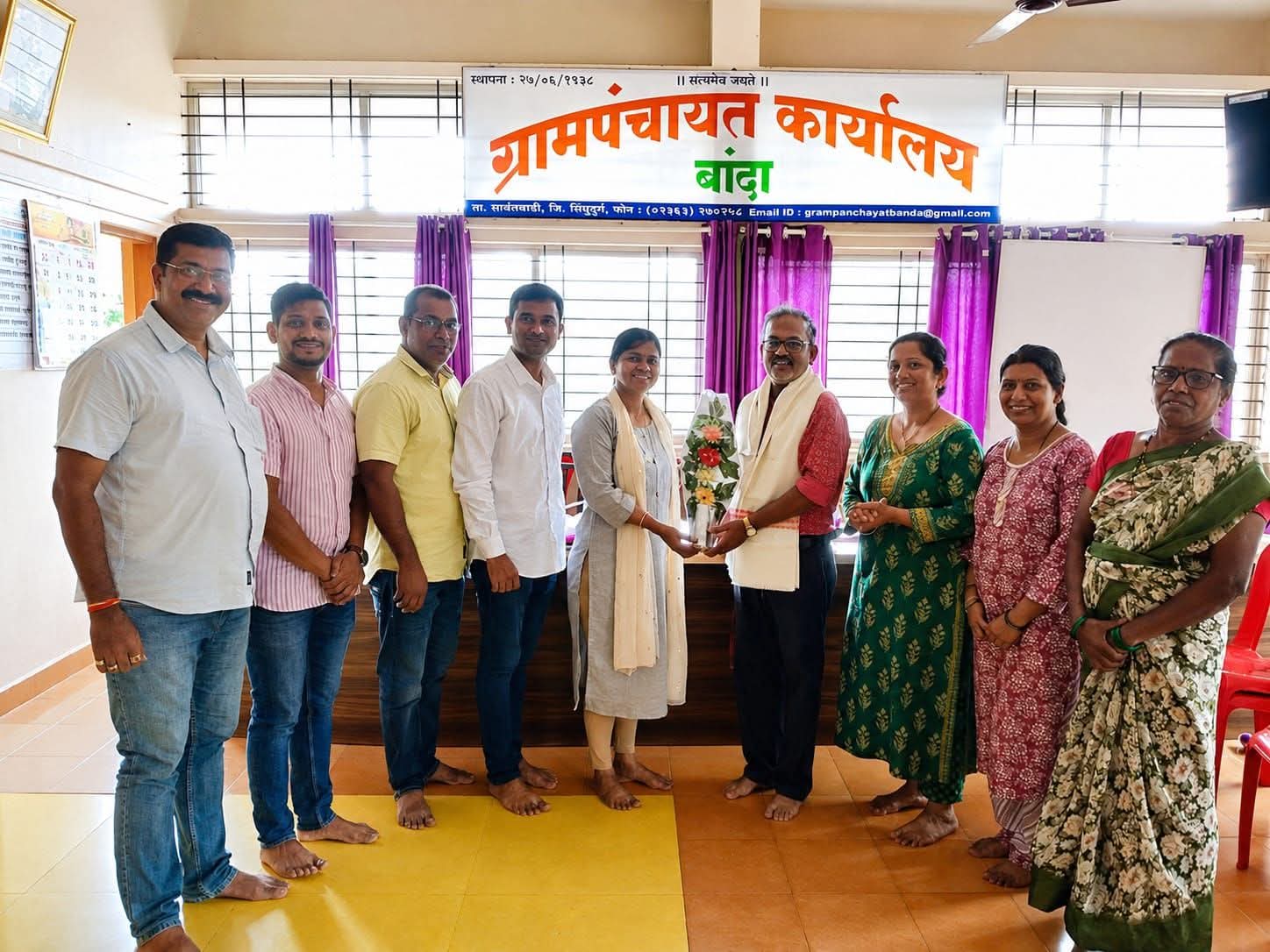जय भोसले यांचा बांद्यात 'दुहेरी'  सत्कार.